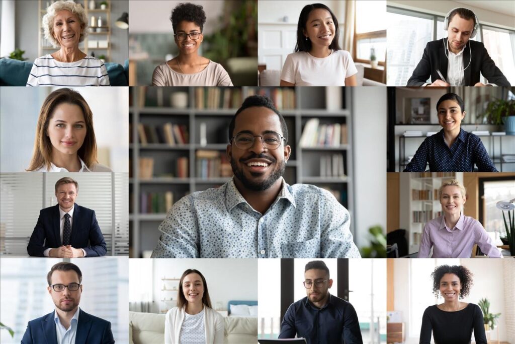 Image of candidates at the career fair expo